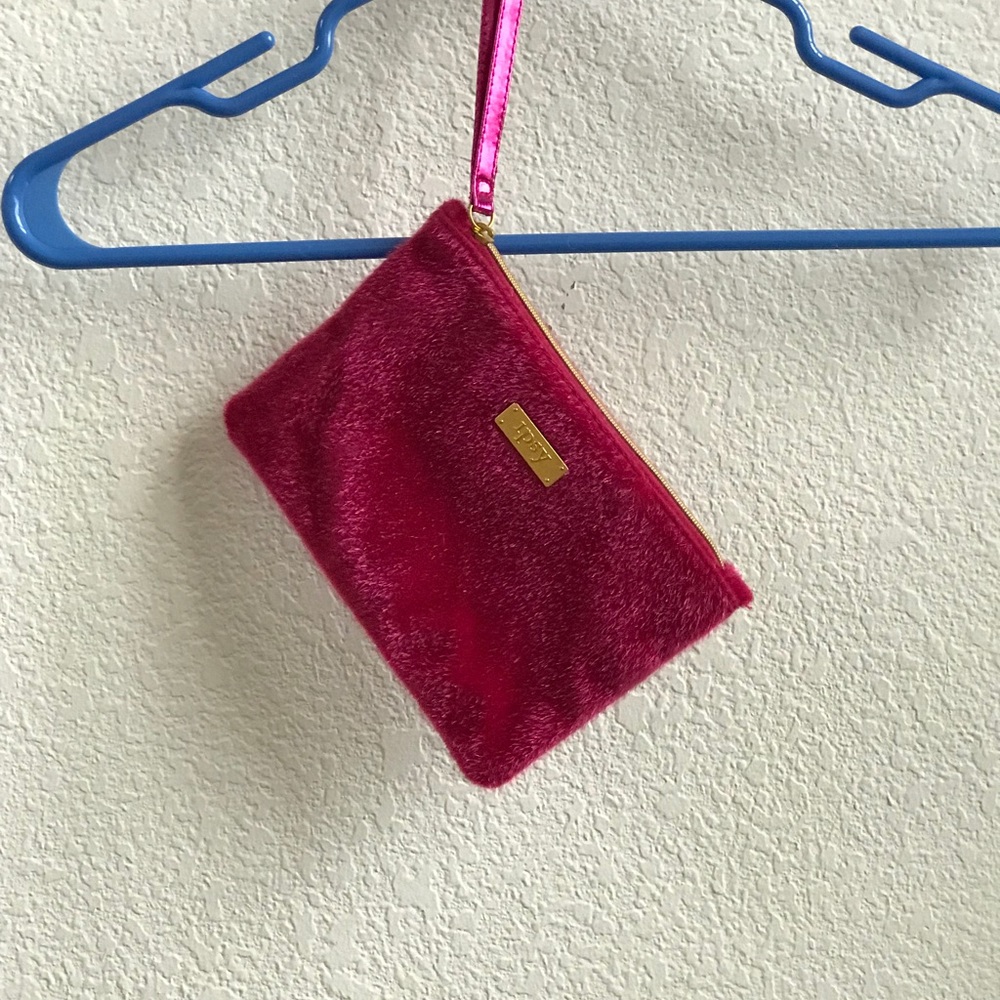 Fuzzy pink wristlet!